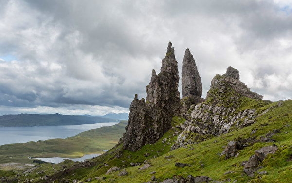 Fondos de escritorio Escocia Roca Nube Isle of Skye Naturaleza
