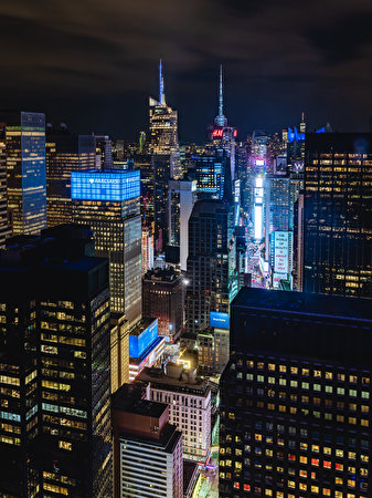 Papel de Parede Desktop Estados Unidos Edifício Arranha-céus Nova Iorque Noite