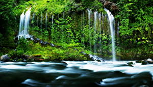 Wallpaper Waterfalls USA California Mossbrae Nature