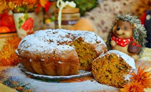 Hintergrundbilder Obstkuchen Puderzucker Stücke